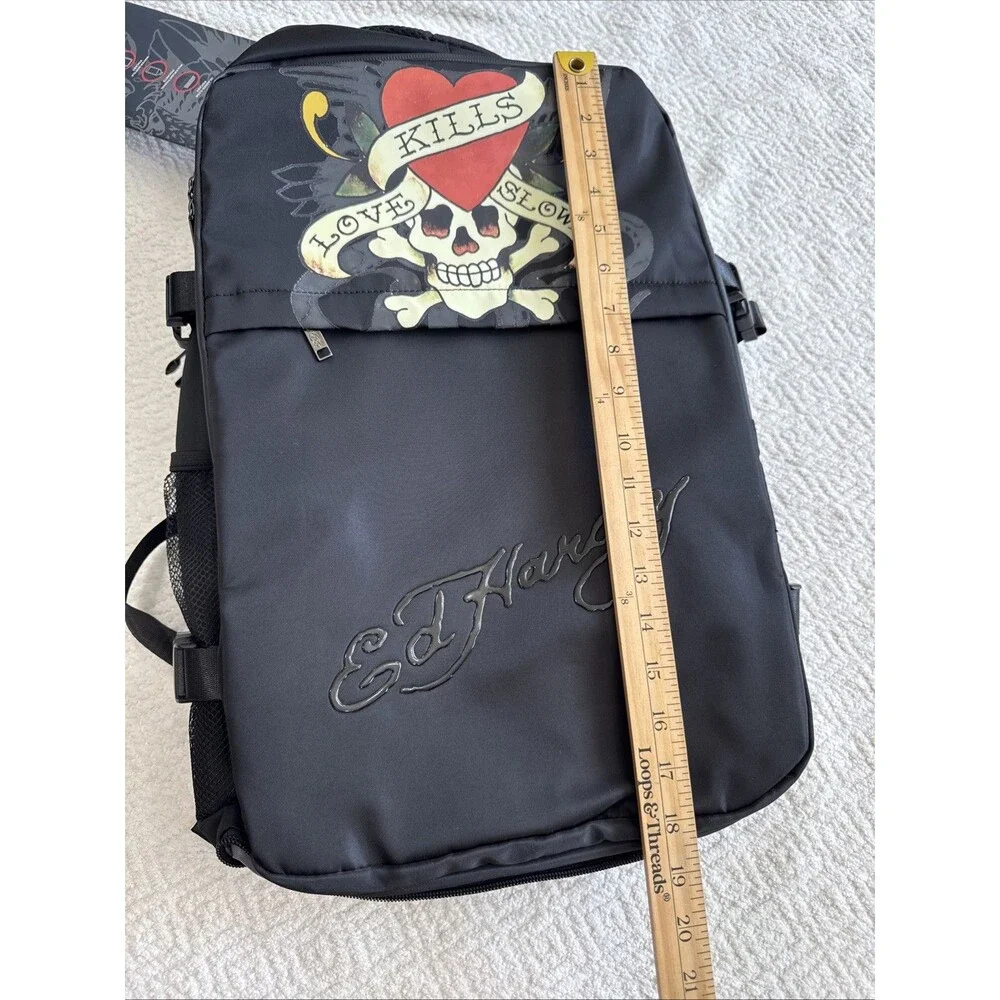 New Y2K Retro Ed Hardy Multi-Functional 2-in-1 Travel Backpack / Suitcase NWT